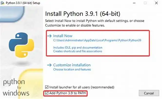 Python install window